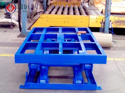 蓝色单剪升降平台